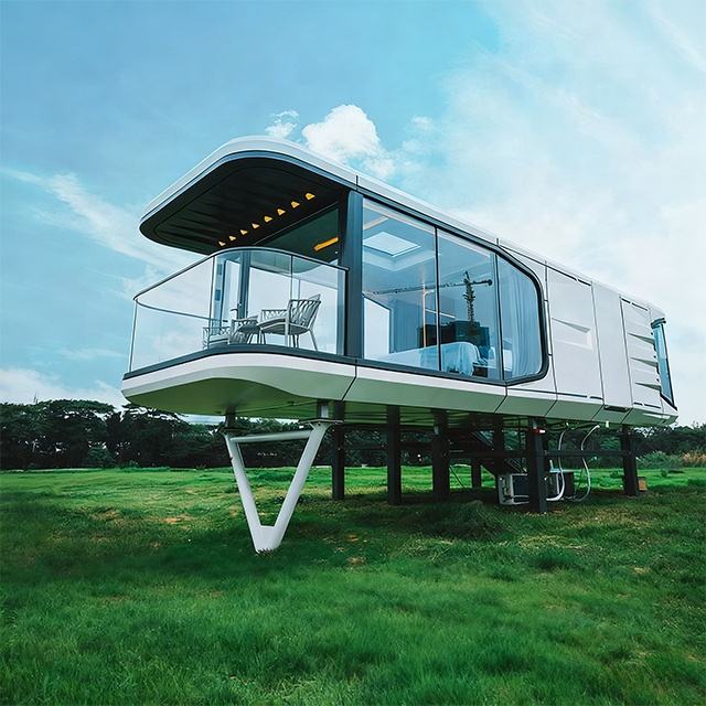2 Bedroom Villa Prefab Cabin House Prefabricated Hotel Space Capsule Mobile Home