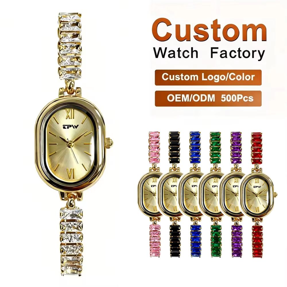 TPW TM26-05 Customizable 20mm Mini Alloy Oval Case Women's Quartz Watch