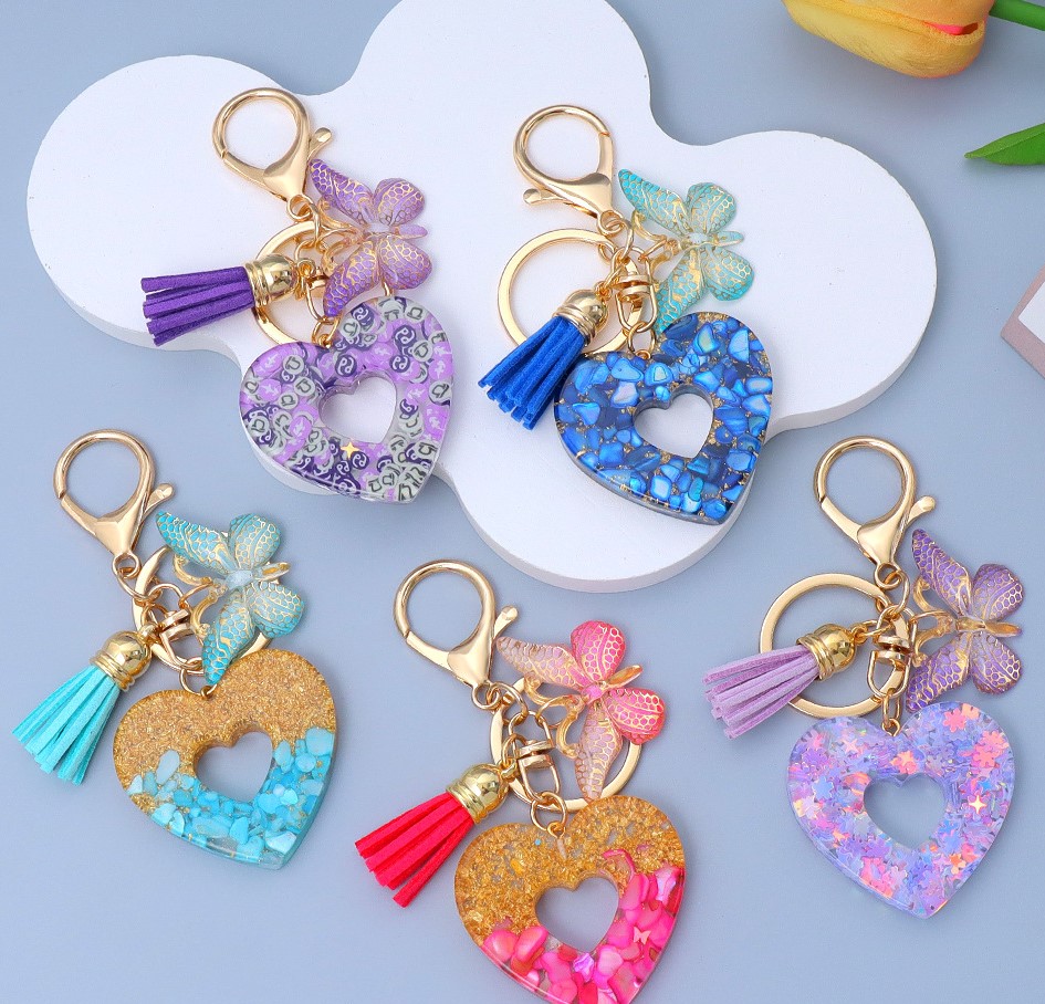 Generic New Hollow Heart Keychain Cute Bag Charm For Women Couple Gift