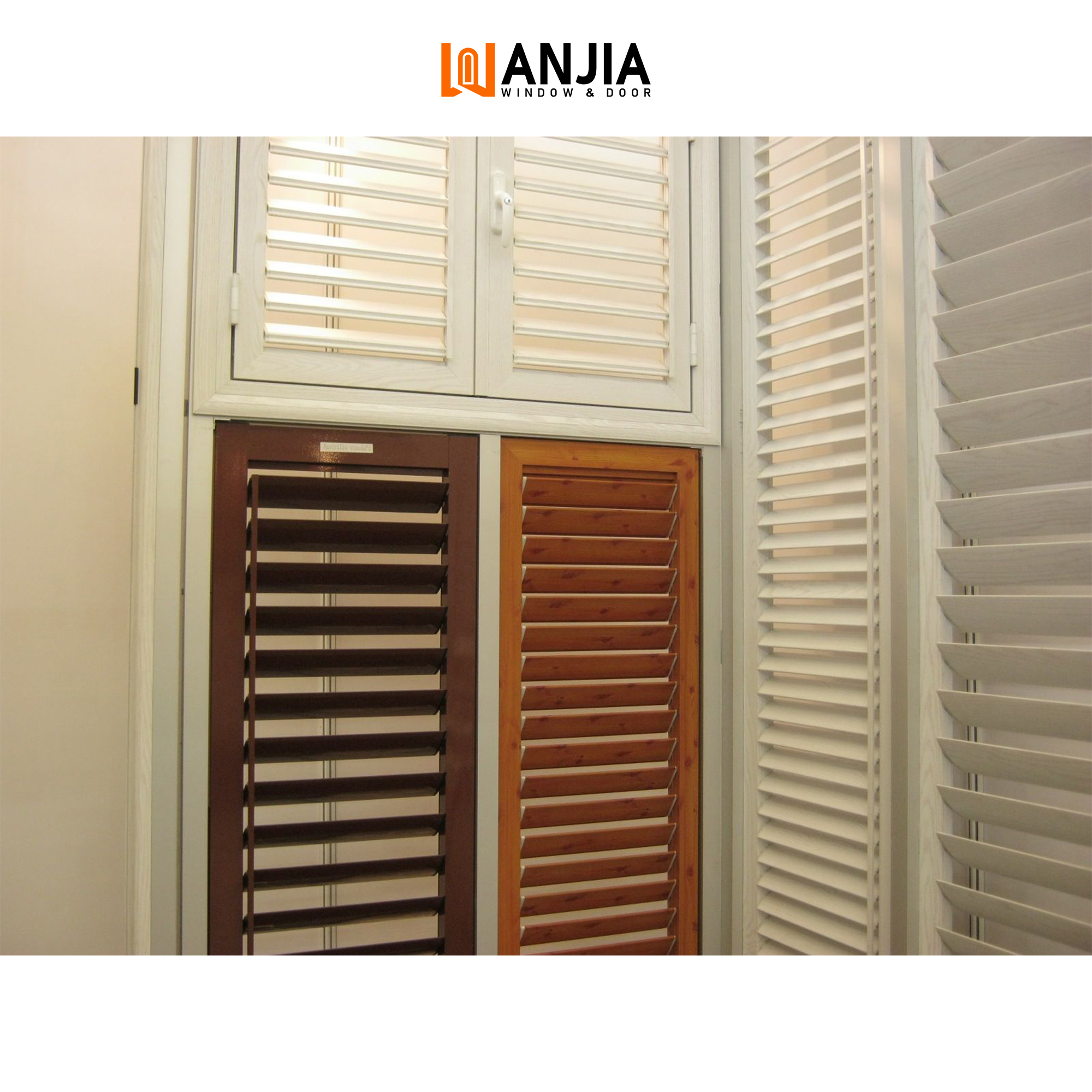 Manufacturer Hotel Apartment Latest Design Aluminum Blinds Window Glass Louvre Shutters