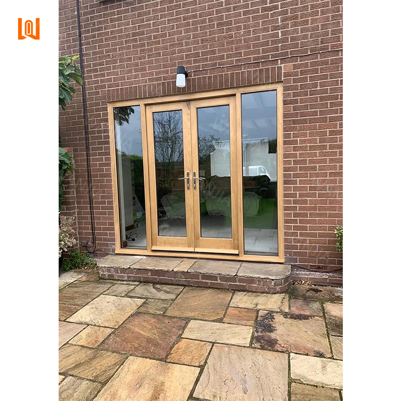 Exterior Front Doors House Residential Aluminum Wood French Doors Patio Aluminum Clad Double Doors