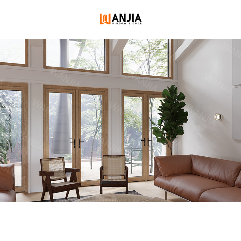 Front Entry Doors Commercial Wholesale Patio Aluminium Wood Doors Exterior Entry French Doors