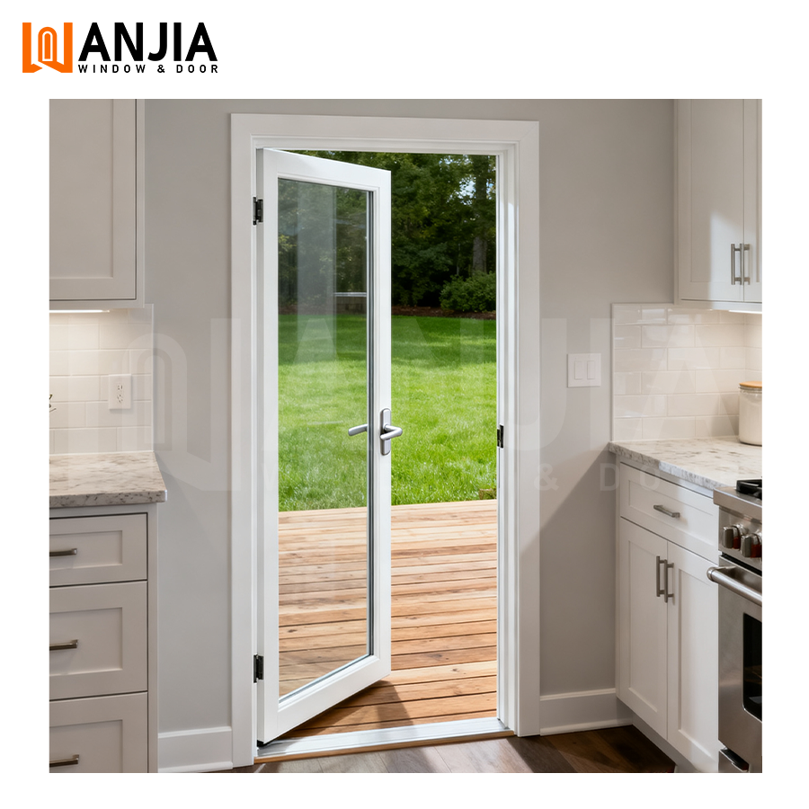 Custom Modern Entrance Double Outdoor Pvc Flush Door Commercial Glass Upvc Casement Door