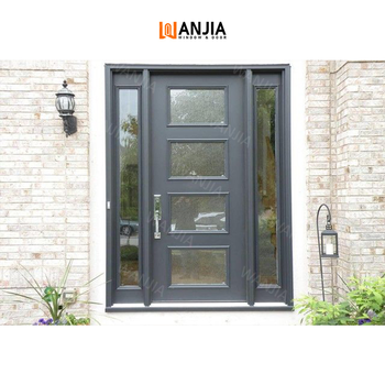 Residential Home House Custom Insulation Aluminum Door Front Entry Door Exterior Aluminum Entry Door