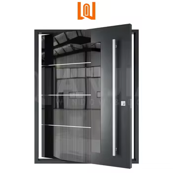 OEM ODM Aluminum Entry Door Three Point Locking System House Aluminum Pivot Door
