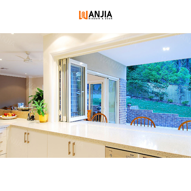Energy Star Accordion Glass Window Interior Folding Window Thermal Insulated Bi Fold Window
