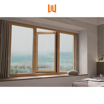Replacement Glass Window Aluminum Wood Windows Double Glass Interior Glass French Casement Window