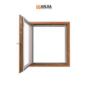 WANJIA Wholesale Custom Modern Interior Wooden Window French Window Aluminum Clad Window