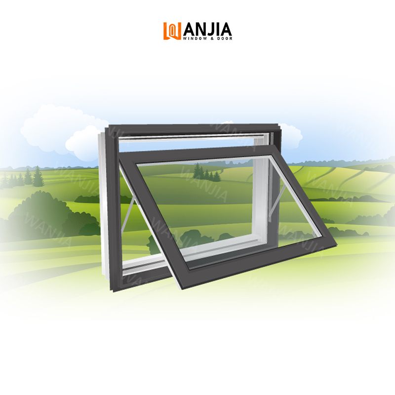 Energy Efficiency Thermal Break PVC Top-Hung Windows Soundproof Upvc Interior Glass Awning Windows