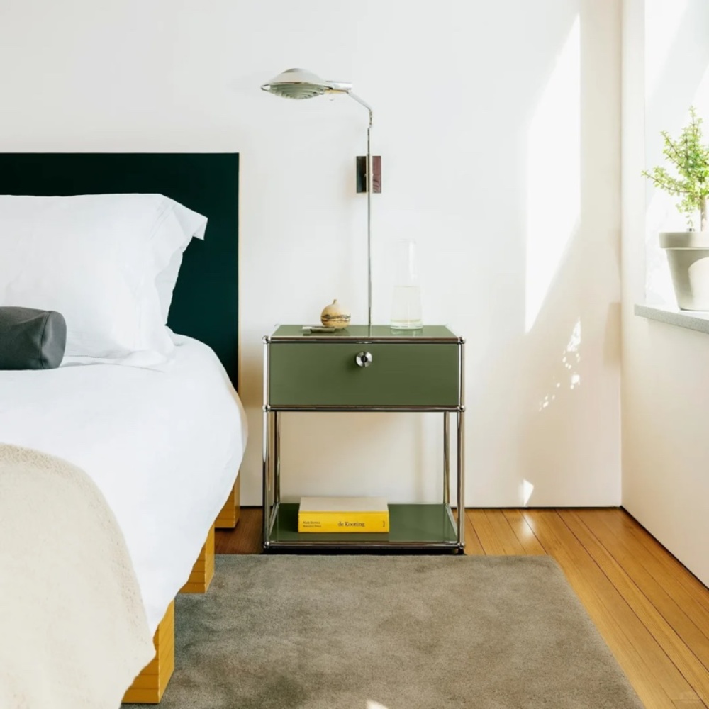 Modular nightstand,bedside table,bedroom nightstand,metal frame nightstand,minimalist nightstand,l