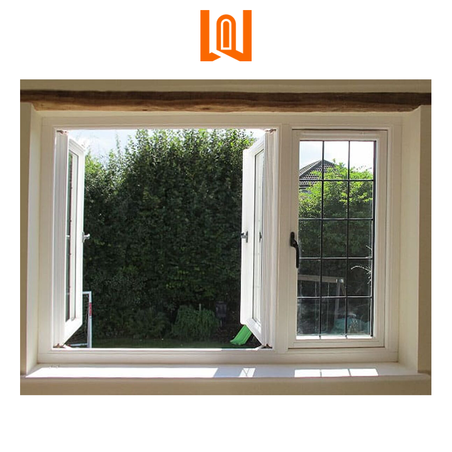 WANJIA Wholesale House Glass Windows French PVC Window Tempered UpVC Window Push Out Casement Window