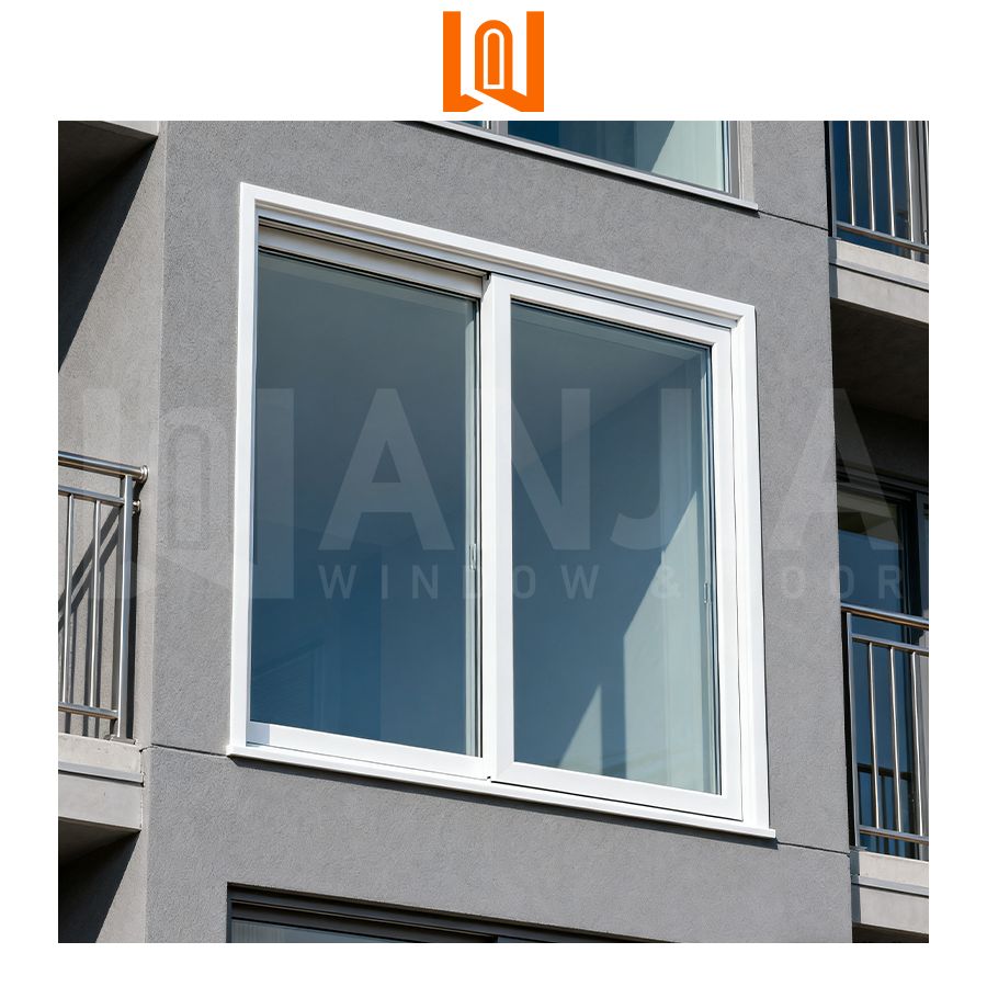 Security Sliding Window Horizontal Plastic Window Double Glazing Basement Window Pvc windows