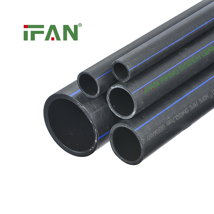 IFAN PE Pipe for Irrigation 20-110MM PE Water Pipe Black Plastic HDPE Tubes