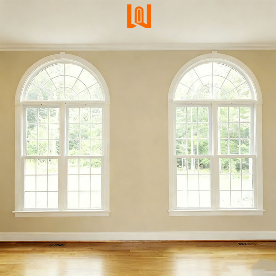 Resistant Customized Size Double Glazed Windows PVC Single Hung Window Durable Vinyl Windows
