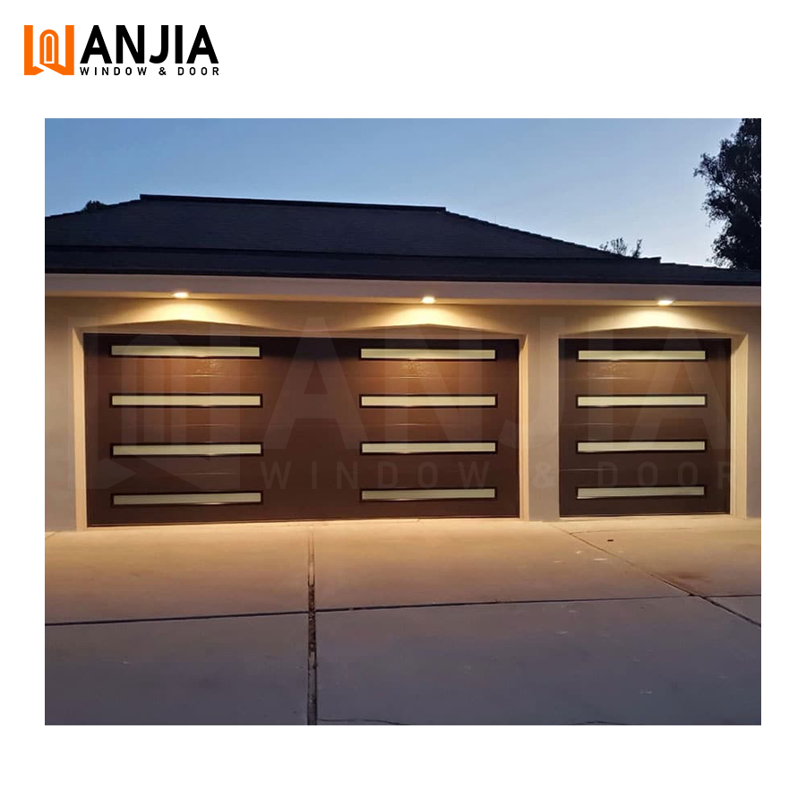 Promotional Frosted Glass Garage Doors Villa Residential Custom 8x7 Garage Doors Modern Garage Doors