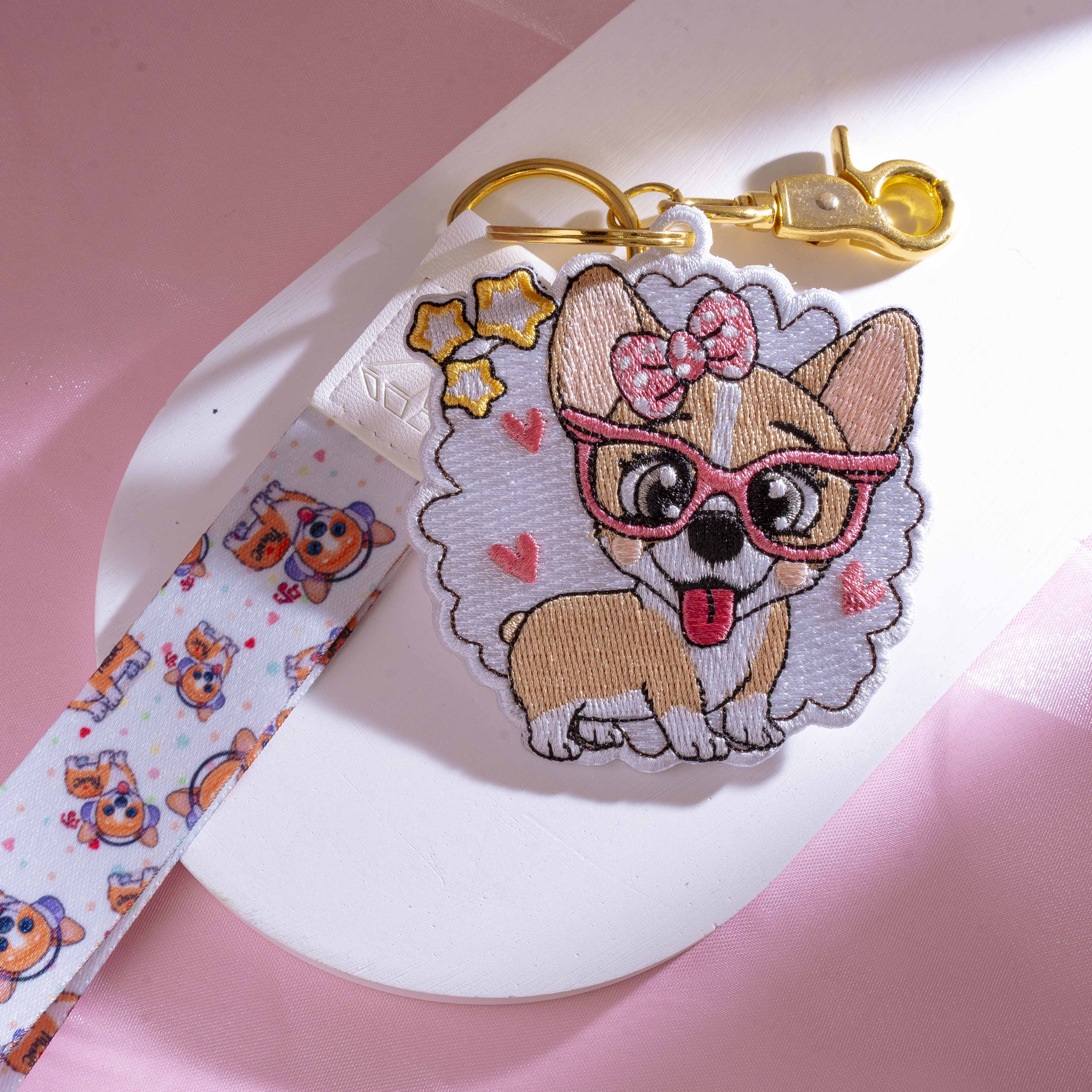 Custom Embroidered Wrist Strap Keychains Wholesale Promotional Bag Charms