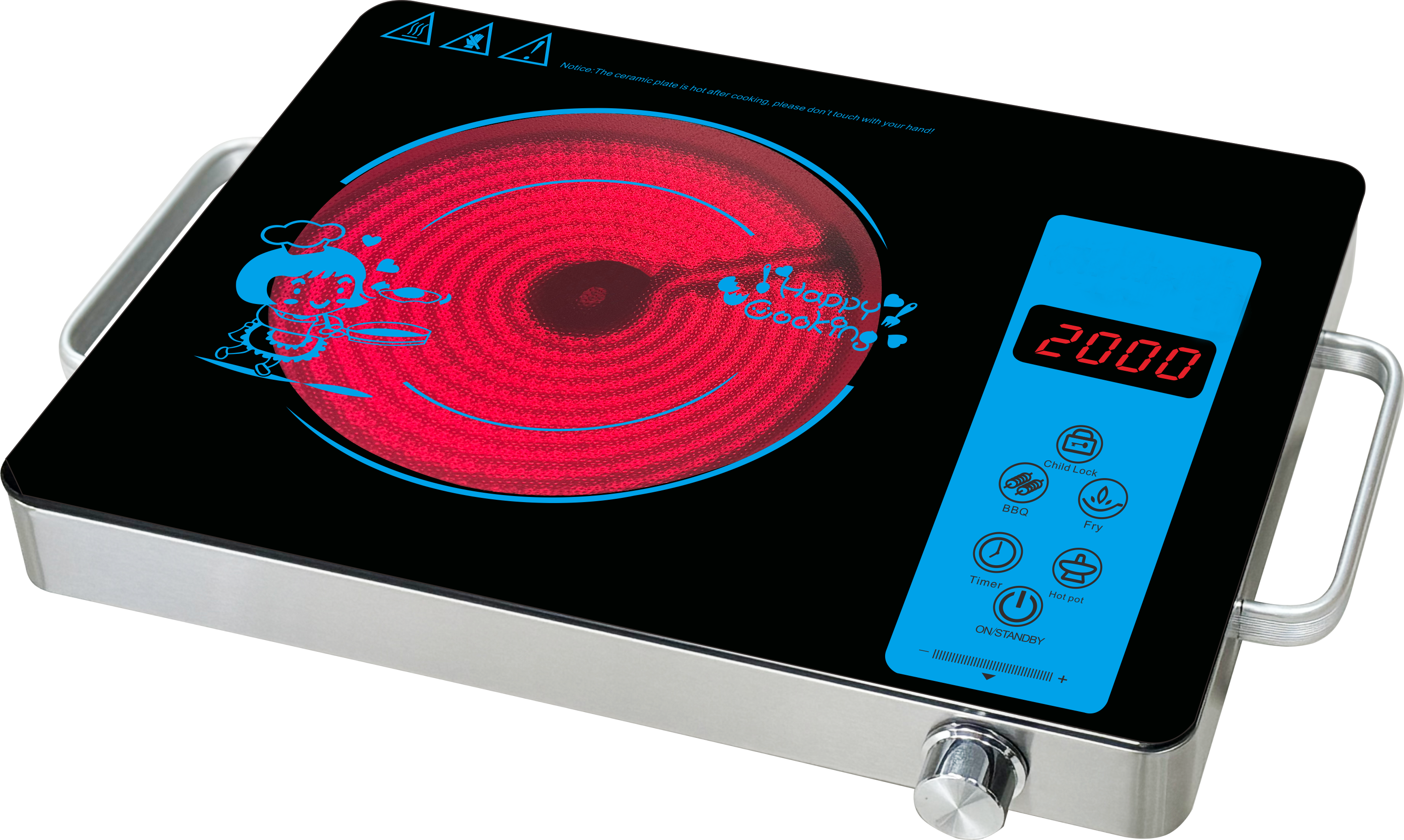 Infrared cooker, Electric hob infrared cooker, hot plate