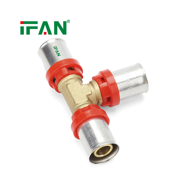 IFAN PEX Fittings Brass Threaded Fitting Red Tee Pex Press Fittings