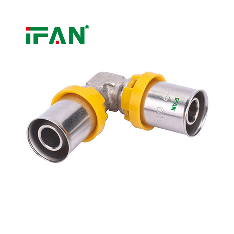 IFAN PEX Pipe Fittings Brass Threaded Fitting Yellow Elbow Pex Press Fittings
