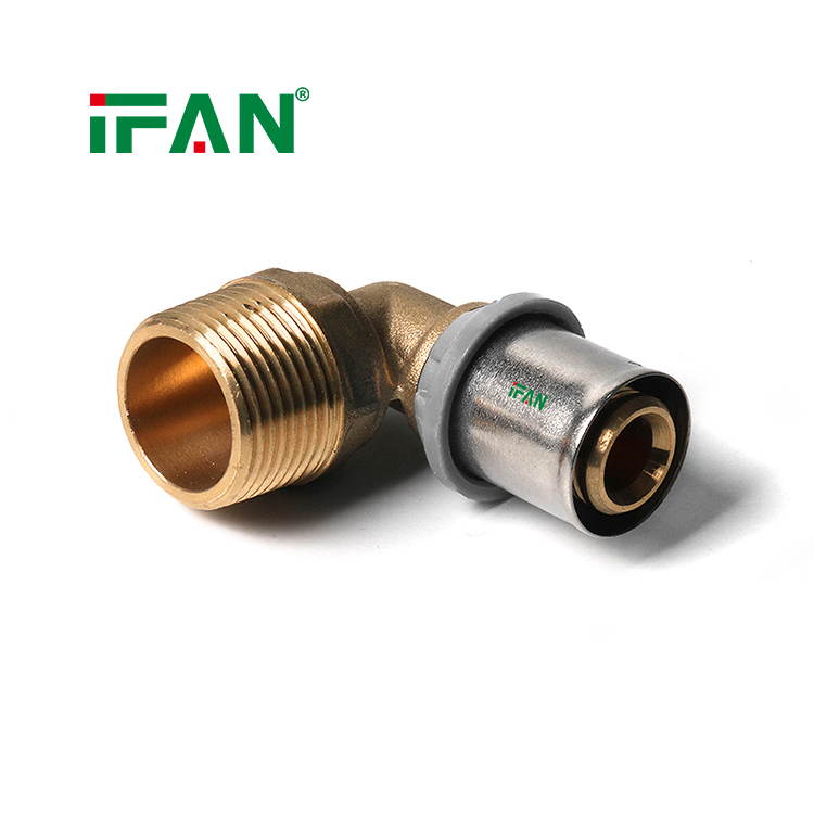 IFAN PEX Pipe Fittings Brass Threaded Fitting Male Elbow Gray Pex Press Fittings