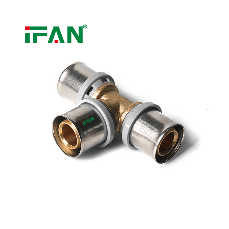 IFAN PEX Pipe Fittings Brass Threaded Fitting Gray Tee Pex Press Fittings