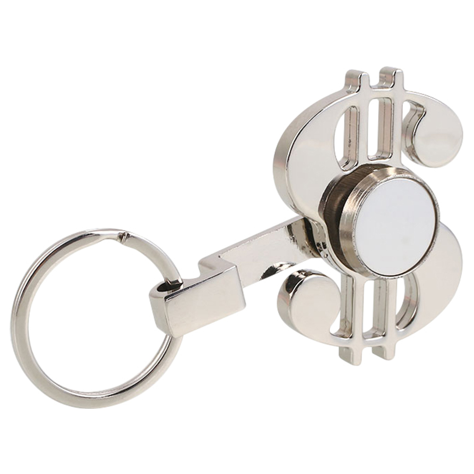 Hot Sale Aluminum Alloy Anxiety Sensory Fidget Spinner Keychain