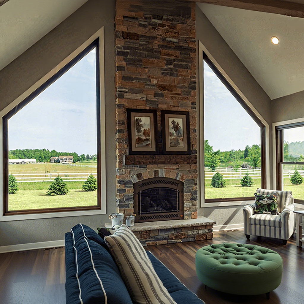 Soundproof Fixed Double Glazed Aluminum Modern Glass Windows Custom Panoramic Picture Windows