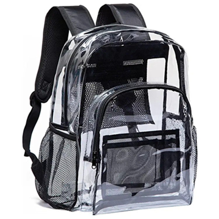 Haslor PVC Transparent Outdoor Backpack Travel Waterproof Large Capacity Student Backpack