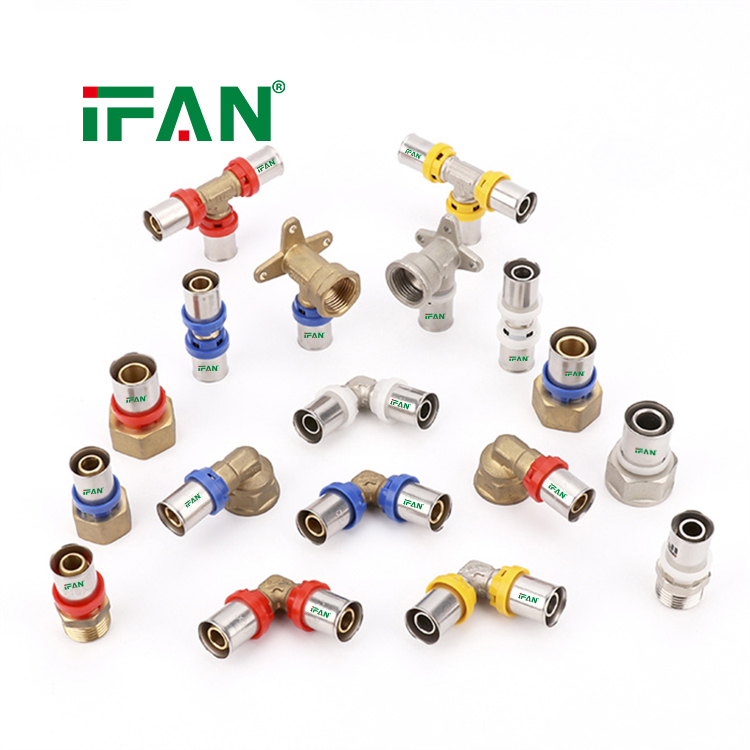 IFAN Factory PEX Pipe Fittings Brass Threaded Fitting Pex Press Fittings
