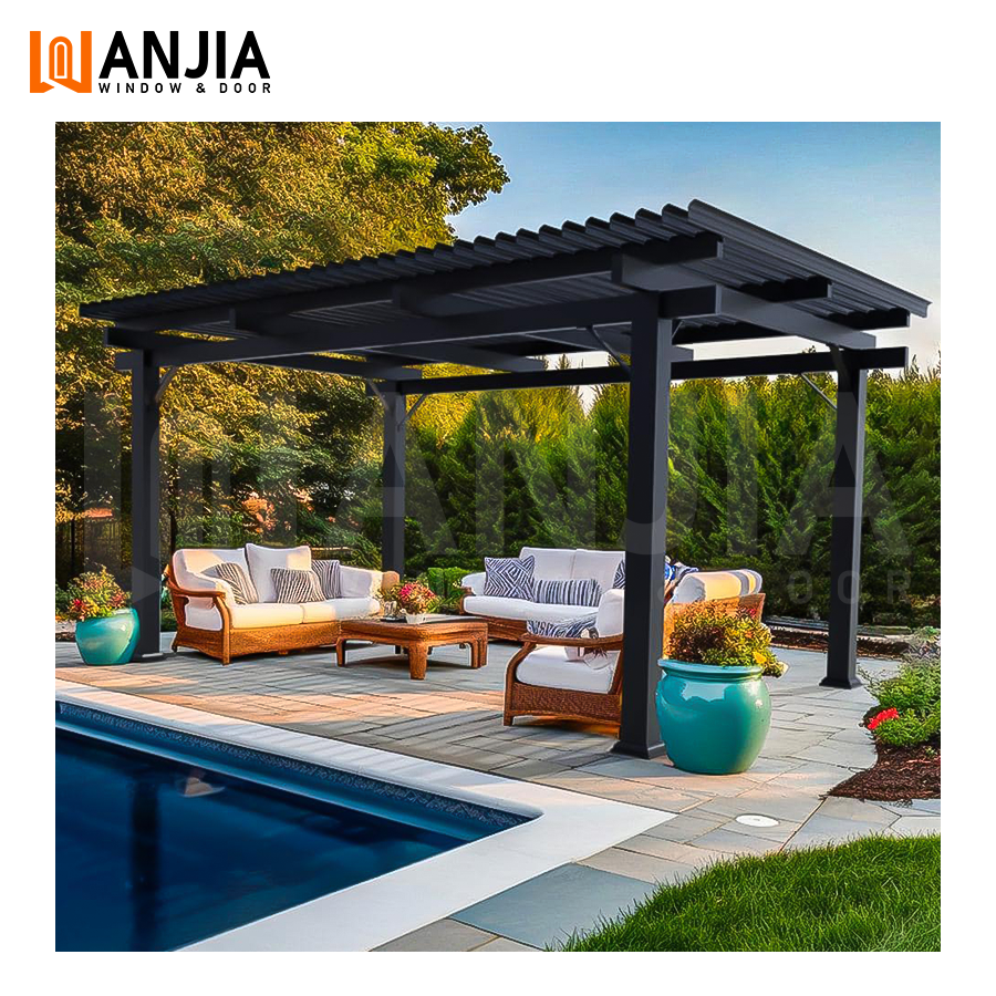 OEM Design Automatic Adjustable Gazebo Pergola Waterproof Garden Yard Aluminum Bioclimatic Pergola