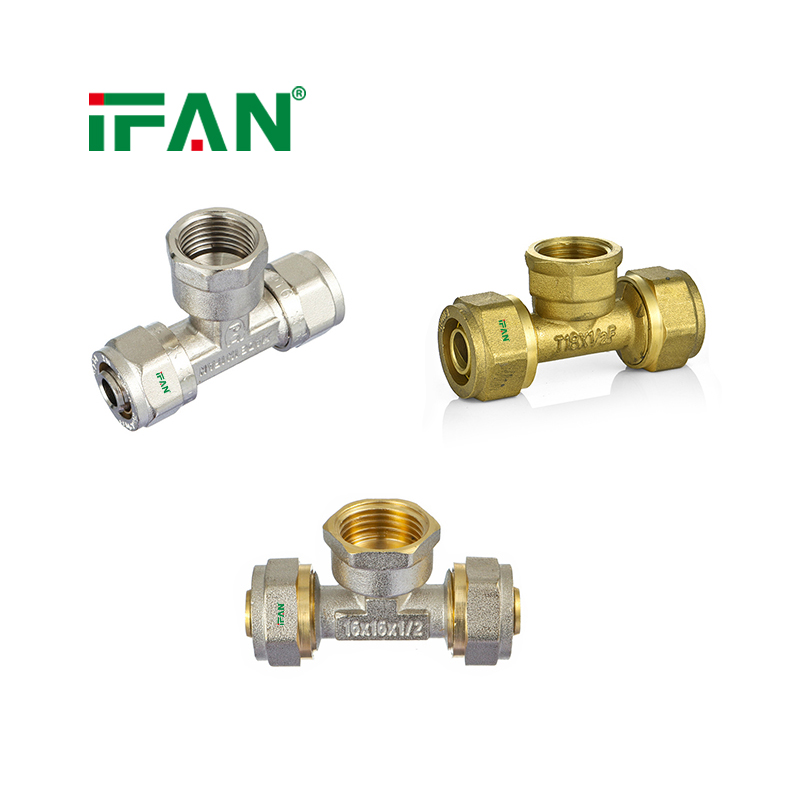 IFAN Reliable PEX Pipe All Size PEX Compression Fitting Female Tee PEX Brass Compression Fitting