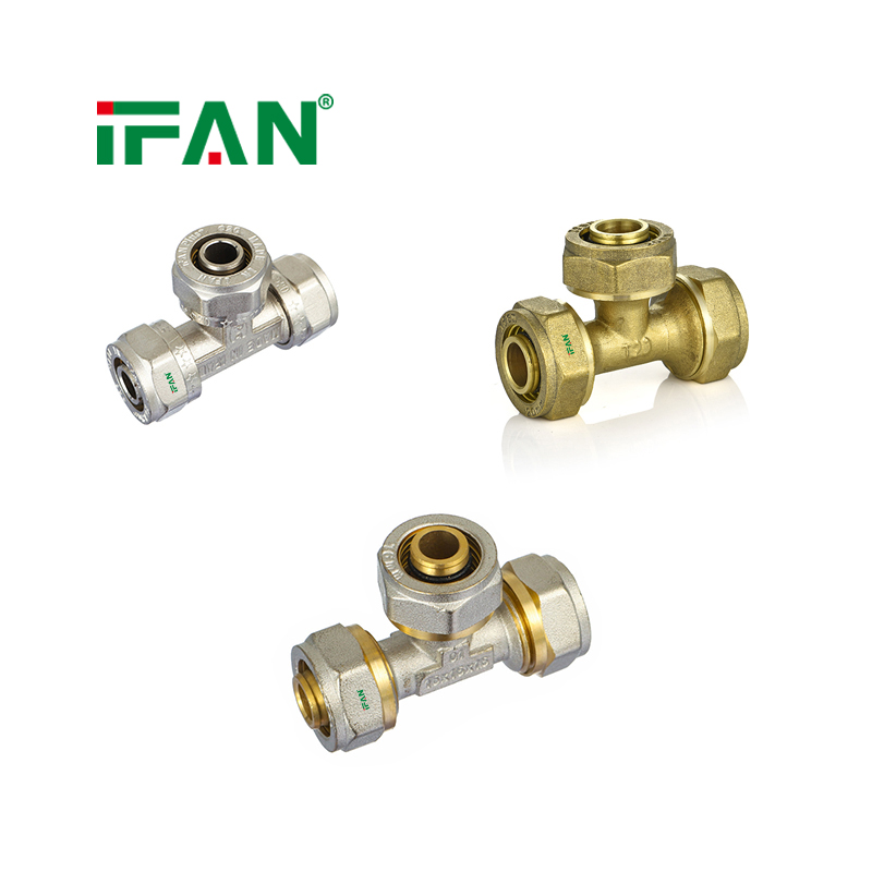 IFAN Reliable PEX Pipe All Size PEX Compression Fitting Female Tee Brass Compression Fitting