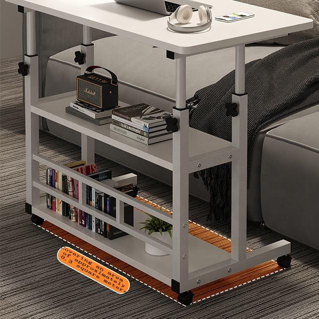 Foldable bed with adjustable height, study, laptop, desk