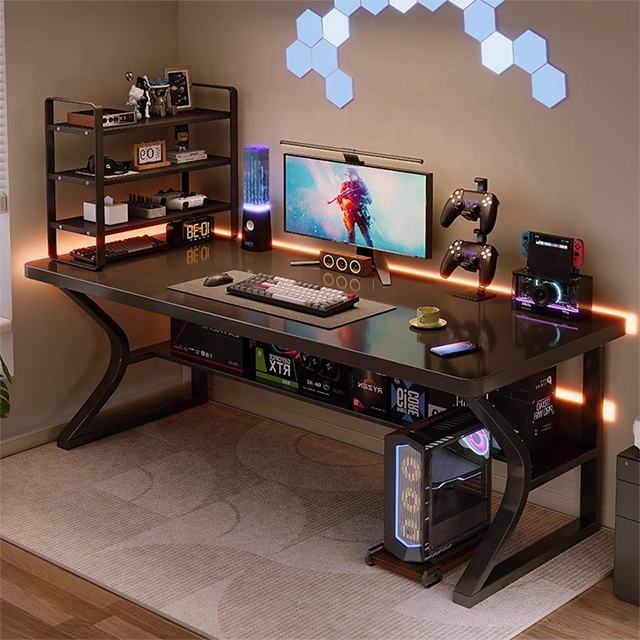 Computer desk set, computer desk, game table, and chair