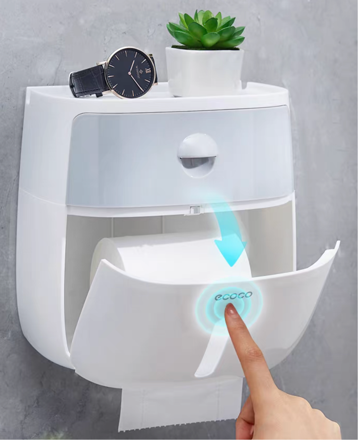 Double-layer tissue box