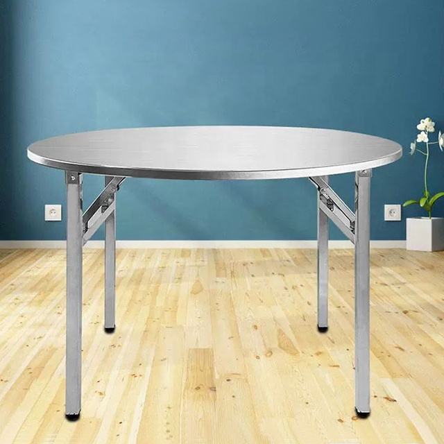 Heavy duty folding dining picnic outdoor circular dining table set