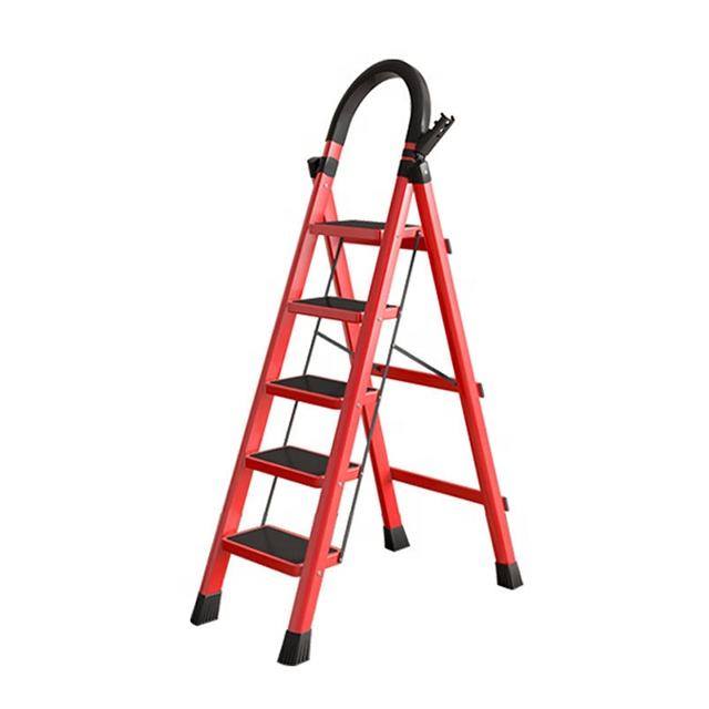 Indoor household attic folding aluminum ladder