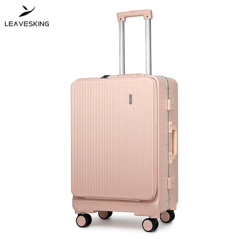 LV-1369 PC Front-Opening Aluminum Frame Luggage with Pull Rod