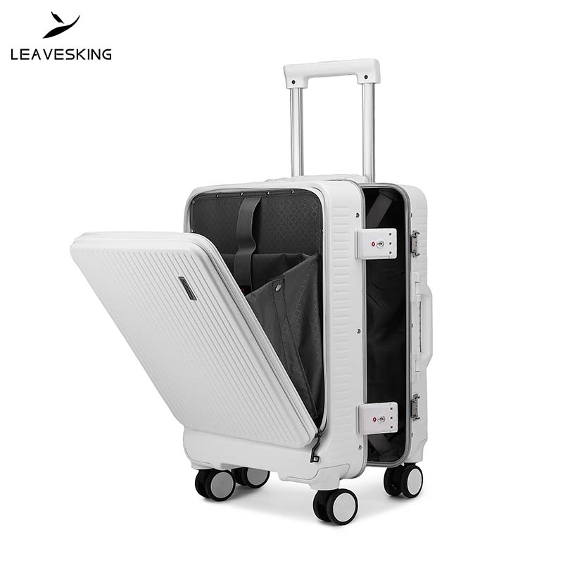 LV-1369 PC Front-Opening Aluminum Frame Luggage with Pull Rod