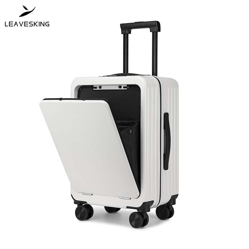 LV-1355A LeavesKing Front-Opening Waterproof Zipper Travel Suitcase