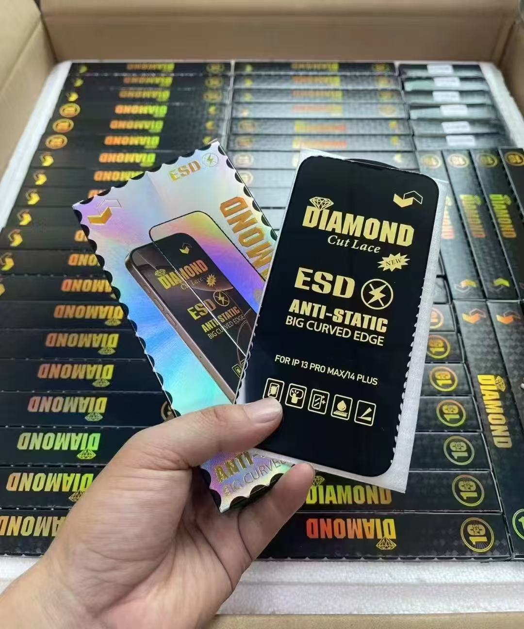 Diamond Lace Edge Screen Glass