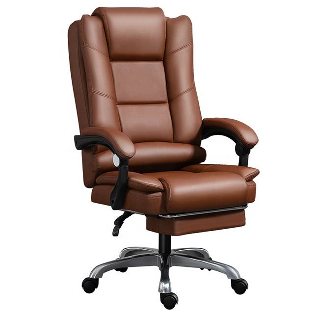 Leather boss chair, office chair, ergonomic chair, home dormitory sofa, computer learning chair