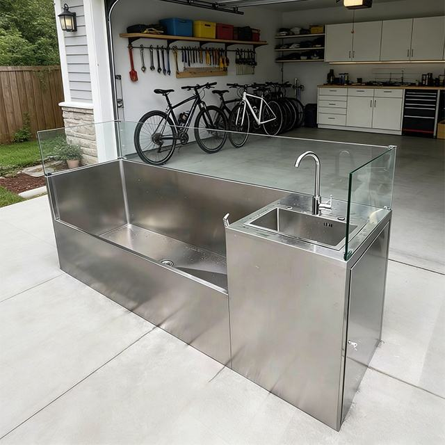 Stainless Steel Outdoor Sink – Bicycle Washing Station