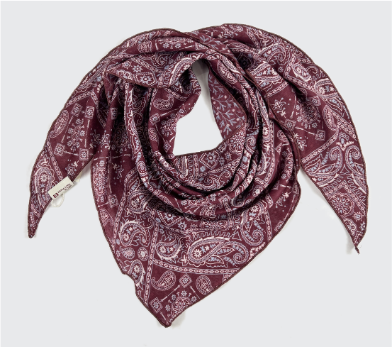 Paisley square scarf