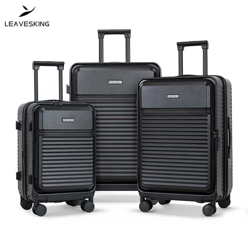 LV-9813 Leavesking PC Suitcase 3-piece Set with front packet