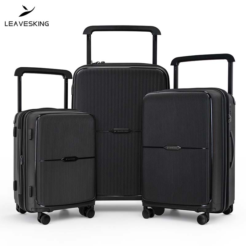LV-2509 Leavesking PP Suitcase 3-piece Set with front packet