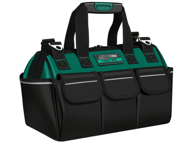 Haslor Tool Bag With Reflective Strip Tool Holder Large Capacity Storage Oxford Water Repellent