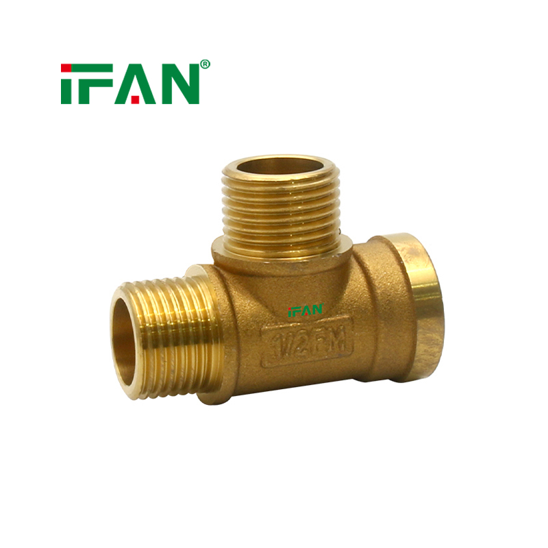 IFAN Customized Male Tee Brass Fittings Brass Pipe Fitting
