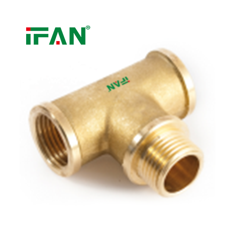 IFAN Manufacturer Male TeeBrass Tube Fittings 02 Brass Pipe Fitting