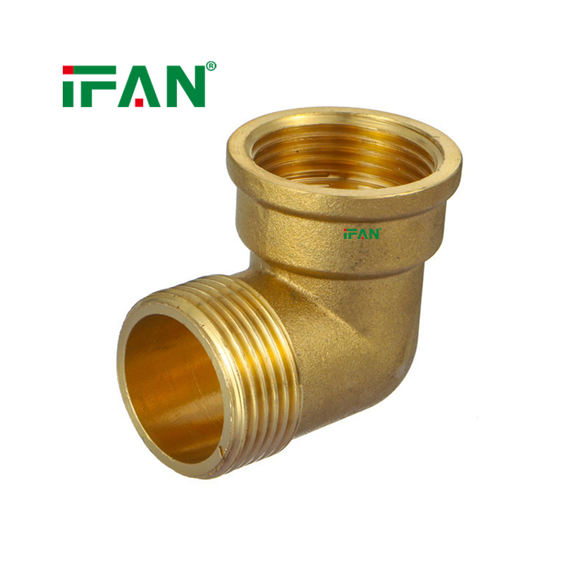 IFAN Free Sample 02 Brass Tube Fittings Male Elbow Brass Pipe Fitting